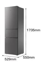 海尔(Haier)冰箱三开门一级能效冰箱家用出租房230升超薄节能电冰箱